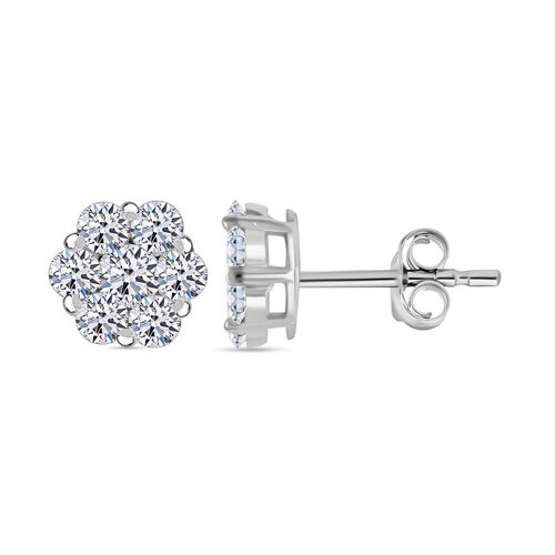 LUXURIANT DIAMOND- SI Labor Diamant Ohrringe, 925 Silber platiniert - 0,51 ct. image number 0