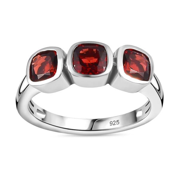 Nat&uuml;rlicher Mosambik Granat Ring, 925 Silber platiniert (Gr&ouml;&szlig;e 17.00) ca. 3,06 ct image number 4