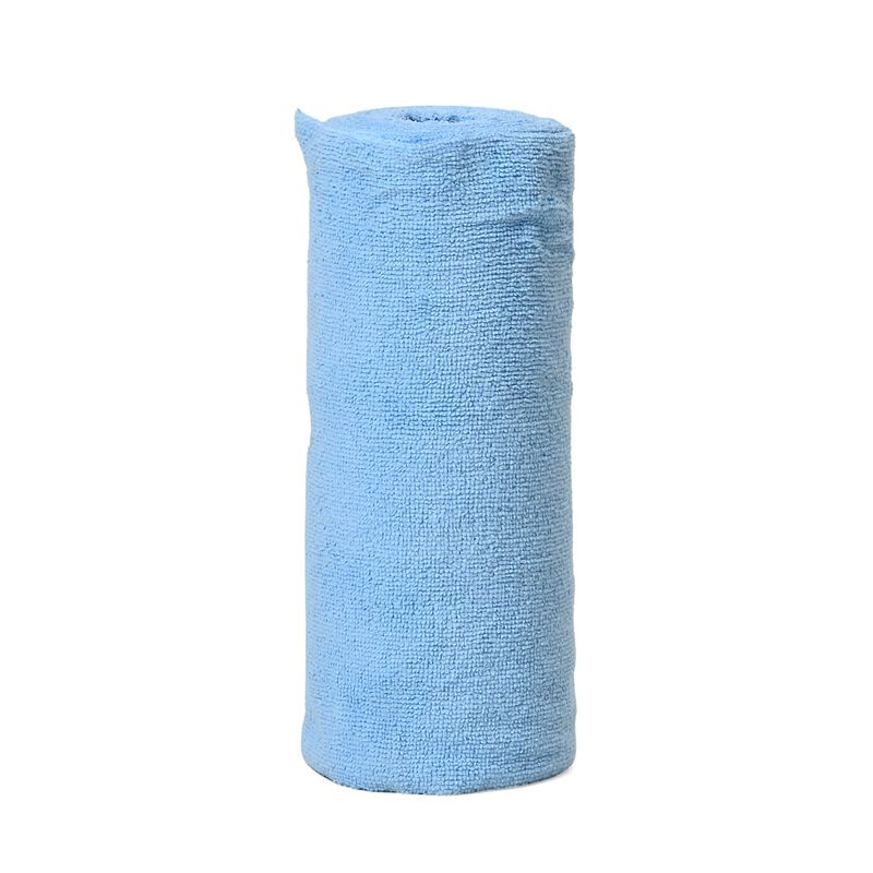 Mikrofaser-Reinigungstücher, Rolle, 30 Stück, abreißbare Handtücher, 30 x 30cm, Wiederverwendbare und waschbare Lappen, blau image number 0