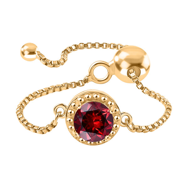 EVER TRUE Roter Granat Ring Nickelfreies Messing, flexibles von (Gr&ouml;&szlig;e 17.00) bis (Gr&ouml;&szlig;e 21.00) ca. 0.99 ct image number 0