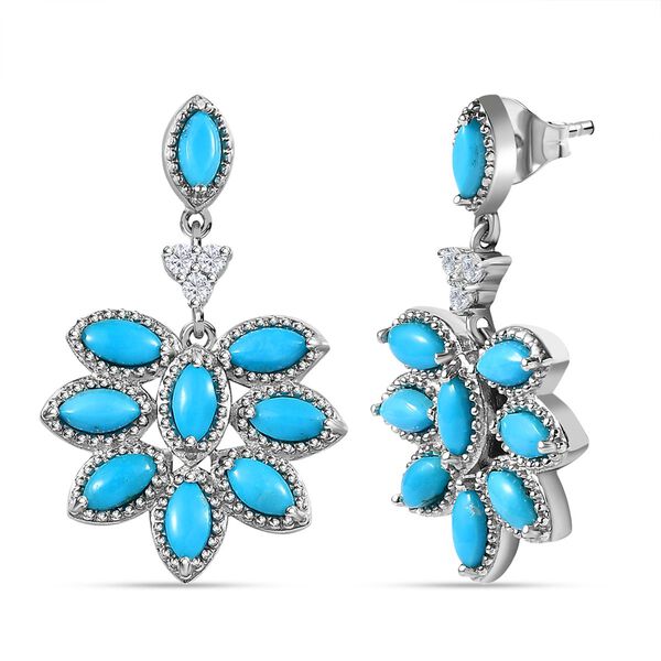 Amerikanische, nat&uuml;rliche Sleeping Beauty un Zirkon-Ohrringe - 3,06 ct. image number 4