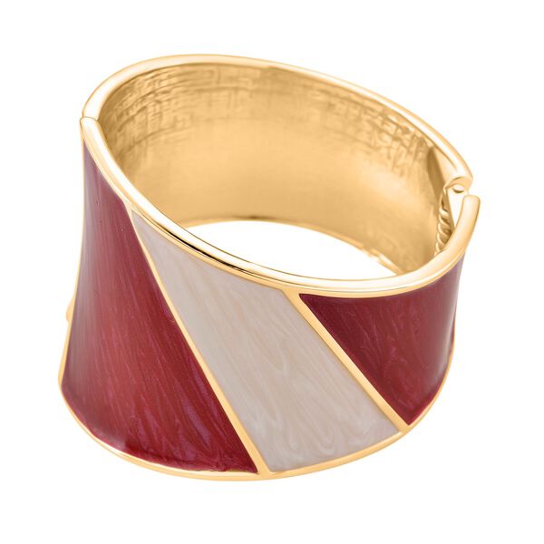 Emaille-Armreif im Colorblock-Design, 17cm, Maroon image number 5