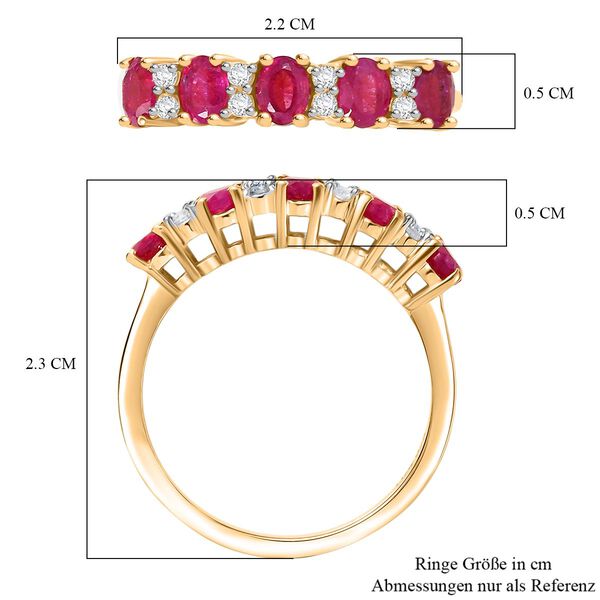 D'Joy afrikanischer Rubin und Zirkon Ring - 1,39 ct. image number 6