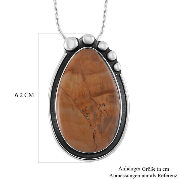 Bild Jasper Halskette ca. 60 cm + 10 cm Extender, Reiner Edelstahl ca. 95.00 ct image number 2