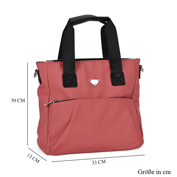 Praktischer Shopper mit verstellbarem Riemen, Korallfarben image number 6