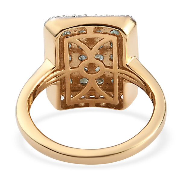 Alexandrit und Zirkon-Ring, 925 Silber Gelbgold Vermeil  ca. 1,39 ct image number 5