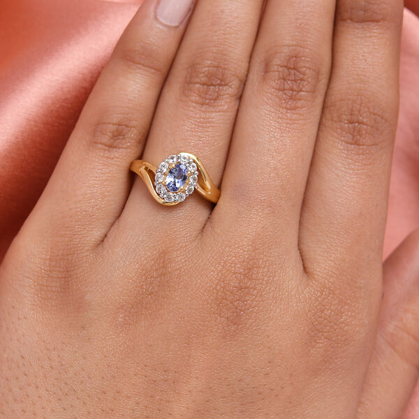 Tansanit und Zirkon Ring - 0,95 ct. image number 3