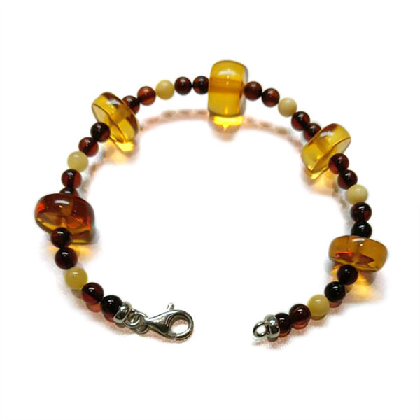 Nat&uuml;rliches baltisches Bernstein Armband, 19 cm