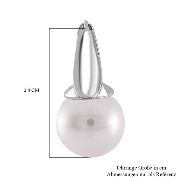 Weiße Muschelkernperle Ohrringe image number 5