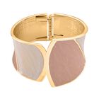 Emaille-Armreif im Colorblock-Design, ca. 17 cm, Pfirsich-Pink