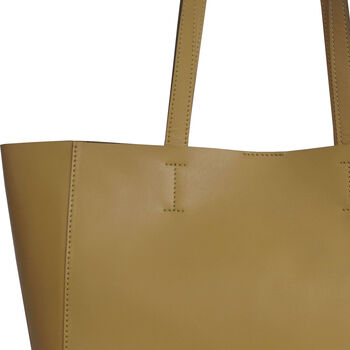 Assots London Abingdon Vollleder 100% echte Leder Handtasche mit Magnetverschluss, Gr&ouml;&szlig;e: 32x12x28 cm, Senf