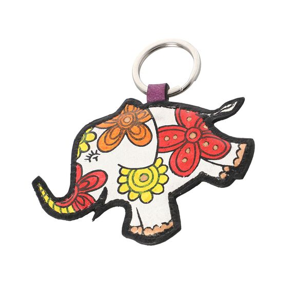 SUKRITI- Handbemalte Brieftasche aus Echtleder mit verstellbarem Schulterriemen und Schl&uuml;sselanh&auml;nger, Blau image number 7