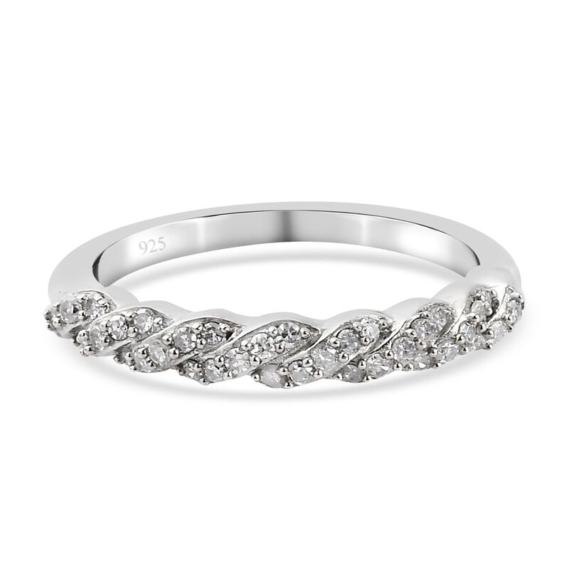Diamant Ring 925 Silber platiniert  ca. 0,20 ct image number 0