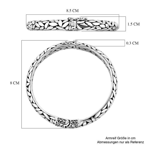 Royal Bali Kollektion - 925 Silber Armreif, 18 cm image number 4