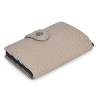 Kompakter Kartenhalter mit RFID-Schutz, beige