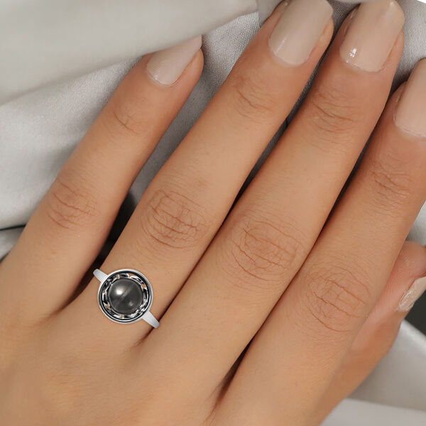 Shungit Ring 925 Silber rhodiniert  ca. 5,75 ct image number 3