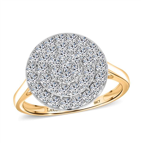 LUXURIANT SGL zertifizierter VS-EF Labor Diamant Ring in 375 Gold - 1 ct. image number 3