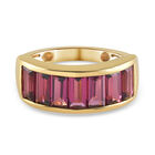 Rhodolith Granat Ring 925 Silber vergoldet (Größe 18.00) ca. 3,39 ct