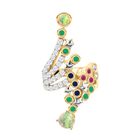 GP Celestial Kollektion - Natürlicher, äthiopischer Welo Opal und mehrfarbiger Edelstein-Ring, 925 Silber vergoldet (Größe 18.00) ca. 2.71 ct