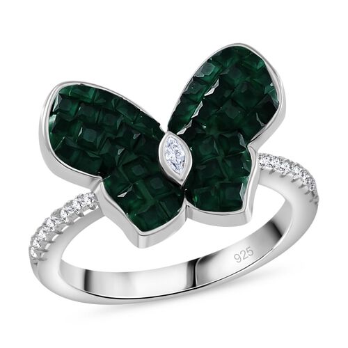 Grüner und weißer Zirkonia Ring image number 0