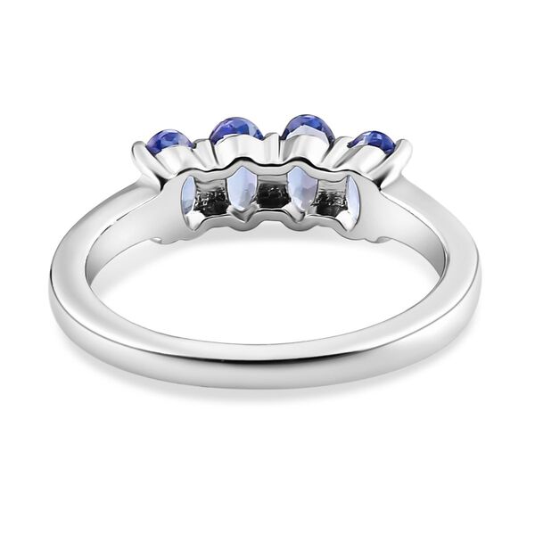 AA Tansanit-Ring, 925 Silber platiniert  ca. 0,93 ct image number 6