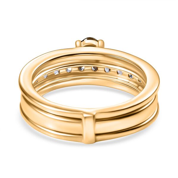 D'Joy 2er-Set nat&uuml;rliche goldene Tansanit und Tansanit Ringe - 1 ct. image number 7