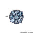 Blauer Diamant I4 Ohrringe 925 Silber platiniert ca. 0,15 ct. image number 2