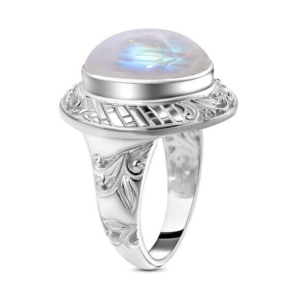 Royal Bali - Regenbogen Mondstein-Ring, 925 Silber  ca. 10,30 ct image number 3