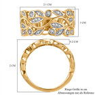 ALLORO vergoldeter Silberring mit Diamantakzenten image number 8