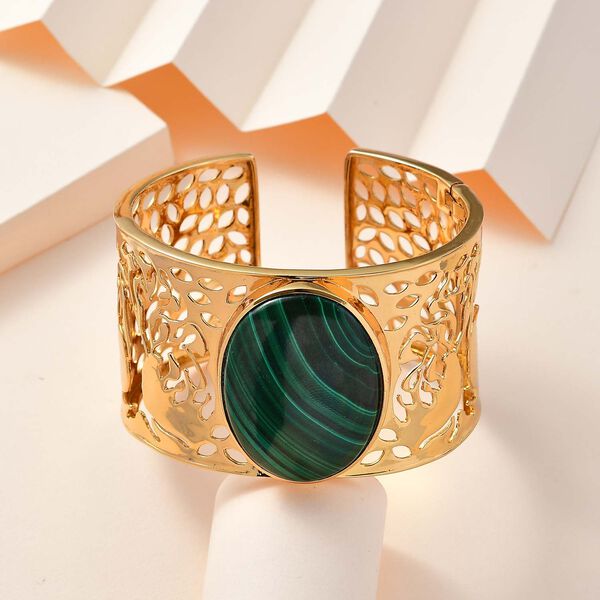 Malachit Armreif, 19 cm - 92,10 ct. image number 2