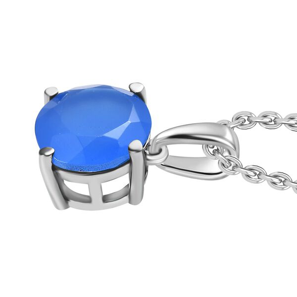 Blauer Onyx Anhänger mit 50cm Kette - 5 ct. image number 3