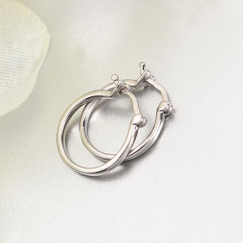 Creolen 925 Silber platiniert image number 1