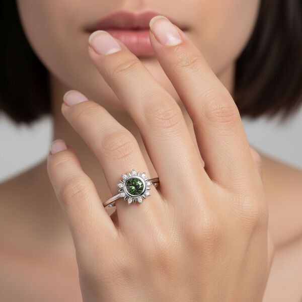 D'Joy Paraiba Moissanit und Moissanit Ring - 0,49 ct. image number 2