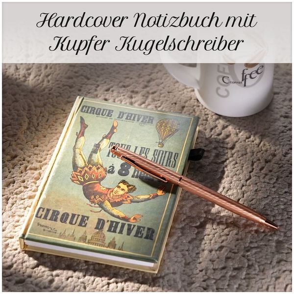 Notizbuch mit Kupfer Kugelschreiber, Zirkus Muster image number 13