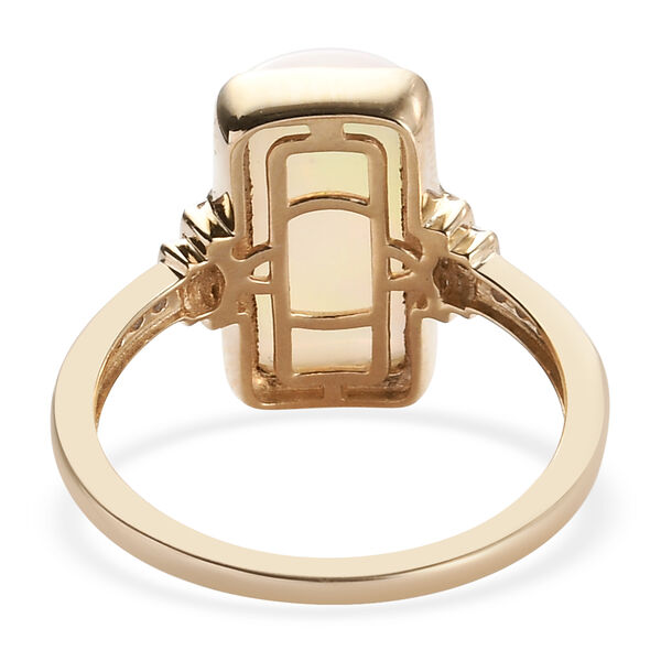 Nat&uuml;rlicher &Auml;thiopischer Opal und Diamant I2-I3 G-H Ring 375 Gelbgold rhodiniert  ca. 2,65 ct image number 6