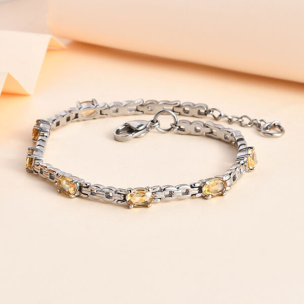 Citrin Armband, ca. 18 cm Edelstahl ca. 2.92 ct image number 2