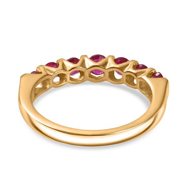 Afrikanischer Rubin (Fissure gef&uuml;llt) Ring 925 Silber vergoldet (Gr&ouml;&szlig;e 17.00) ca. 0,93 ct image number 6