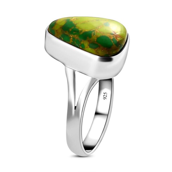 Gr&uuml;ner Mojave T&uuml;rkis-Ring, 925 Silber  ca. 5,22 ct image number 5