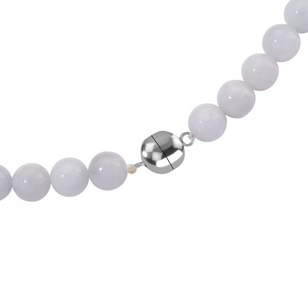 D'Joy EXTREM SELTEN Natürliche Weiße Jade Halskette ca. 50 cm 925 Silber rhodiniert ca. 400.00 ct image number 6