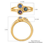 Boulder Opal Triplett-Ring, 925 Silber vergoldet  ca. 0,71 ct image number 6