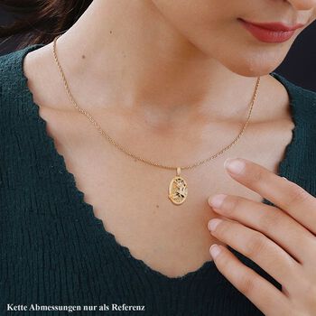 Neongr&uuml;ner Kristall, Wei&szlig;er Zirkonia Halskette ca. 50 cm, Messing emailliert, Tiger