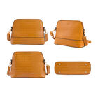Passage - 4er-Set Handtaschen mit Krokodilprägung; enthält Schultertasche, Cross Body Bag, Clutch Bag und Portemonnaie, gelb image number 4