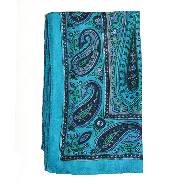 Bedruckter Tabby-Seidenschal, Himmelblau, 49x160cm image number 5