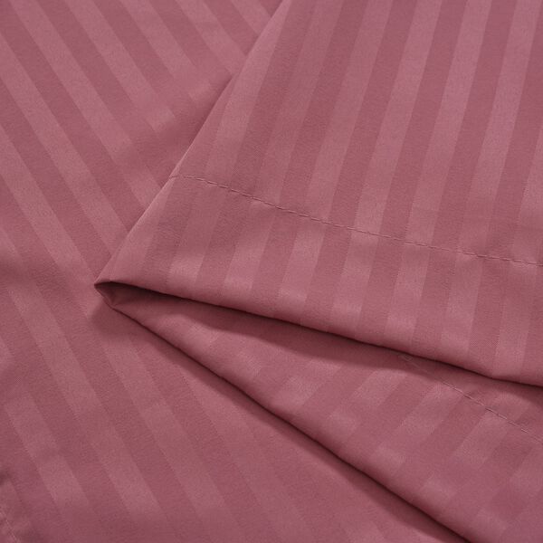Bettw&auml;sche-Set aus 80% Baumwolle mit Satin-Streifen, 135x200 cm und 80x80 cm, Rosa image number 6