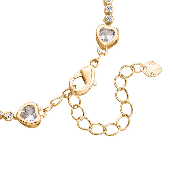 Wei&szlig;er Zirkonia Armband ca. 18.5 cm Nickelfreies Messing Standard image number 4