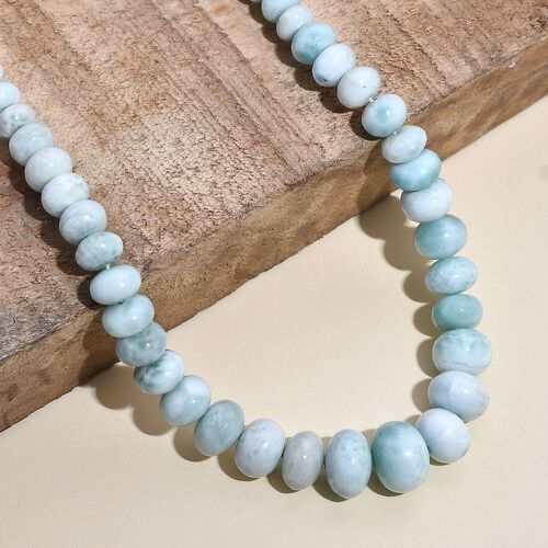Natürliche, grüne Larimar Halskette, 45 cm - 120 ct. image number 1