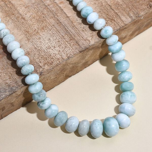 Natürliche, grüne Larimar Halskette, 45 cm - 120 ct. image number 1