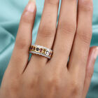 Mehrfarbig Saphir und Zirkon Ring 925 Silber 585 Vergoldet image number 2