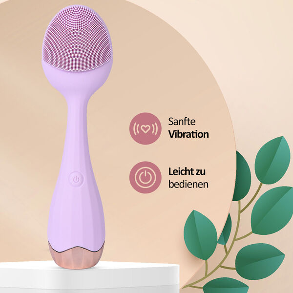 Elektrische Gesichtsreinigungsb&uuml;rste mit USB-Kabel, Lila image number 2