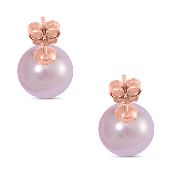 Rosa Muschelkernperle Ohrringe 925 Silber rosévergoldet image number 5
